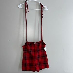 Red Suspenders jumpsuit